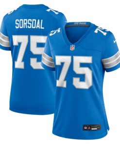 Colby Sorsdal Detroit Lions Nike Women's Team Game Jersey -  Blue