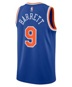 Alternative view of RJ Barrett New York Knicks Nike Unisex Swingman Jersey - Icon Edition - Blue