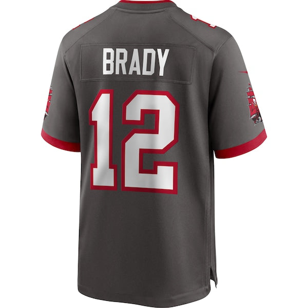Tom Brady Tampa Bay Buccaneers Nike Alternate Game Jersey - Pewter/Red - Image 4