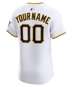 Alternative view of Pittsburgh Pirates Nike Home Elite Custom Jersey - White