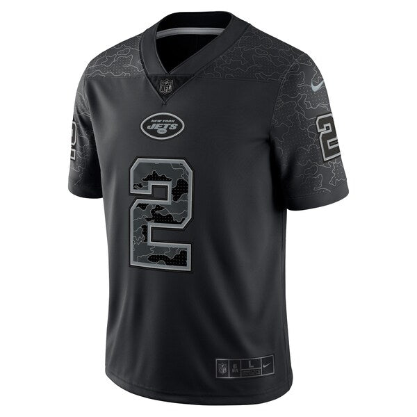 Zach Wilson New York Jets Nike RFLCTV Limited Jersey - Black - Image 4