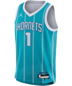 Alternative view of LaMelo Ball Charlotte Hornets Nike Youth Swingman Jersey - Icon Edition - Teal