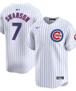 Dansby Swanson Chicago Cubs Nike Home Limited Player Jersey - White