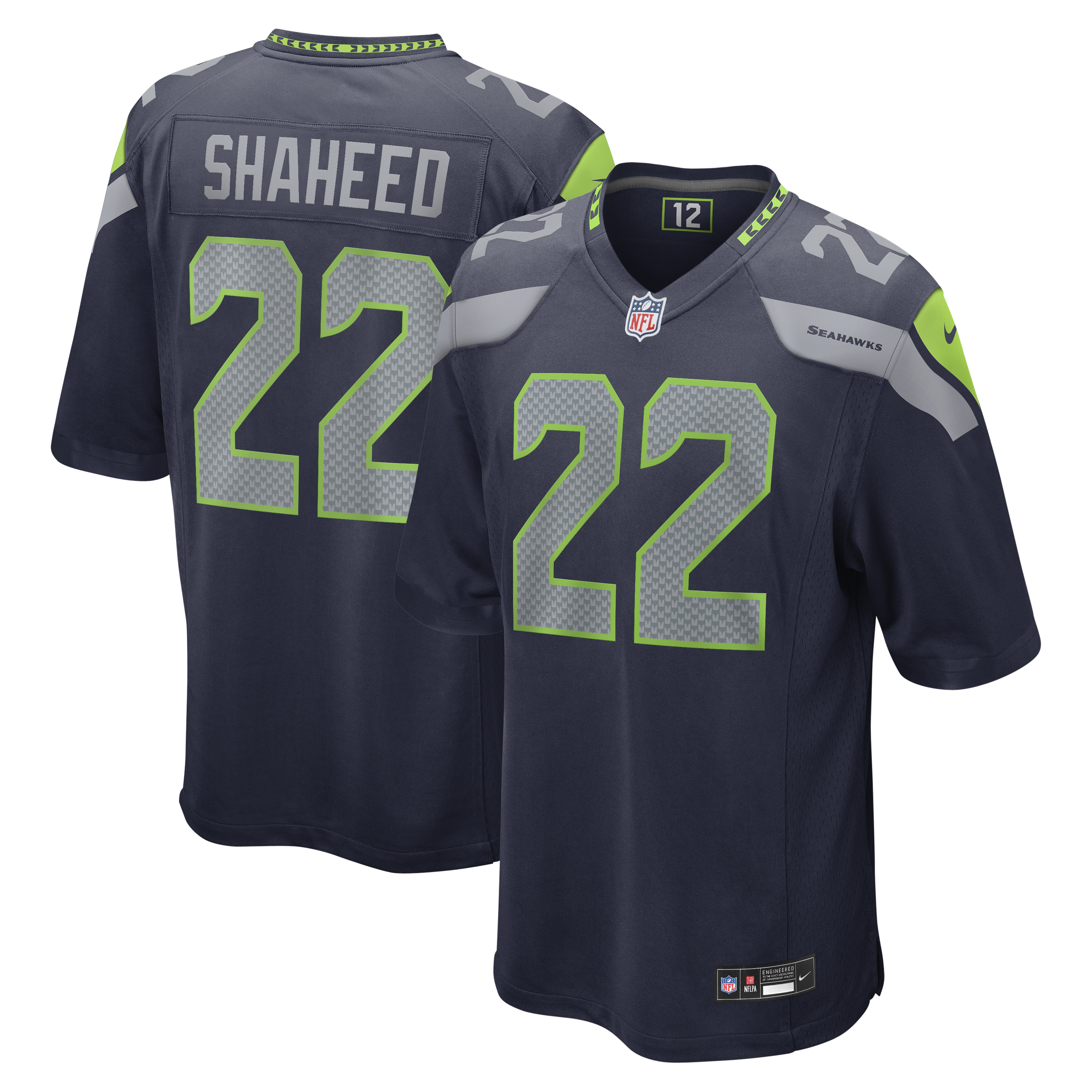 Rashid Shaheed Seattle Seahawks Nike Alternate Game Jersey - Royal/College Navy/White - Image 5