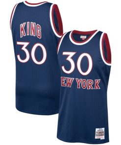 Bernard King New York Knicks 1982/83 Hardwood Classics Swingman Jersey - Navy