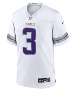Alternative view of Jordan Addison Minnesota Vikings Nike Alternate Game Player Jersey - White