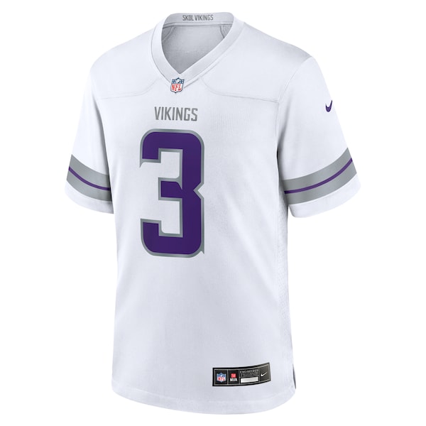 Jordan Addison Minnesota Vikings Nike Alternate Game Player Jersey - White - Image 2