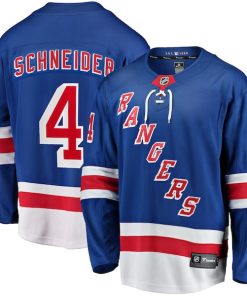 Braden Schneider New York Rangers  Home Premier Breakaway Player Jersey - Blue
