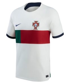 Alternative view of Portugal National Team Nike 2022/23 Away Breathe Stadium Replica Blank Jersey - White