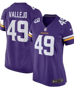 Tanner Vallejo Minnesota Vikings Nike Women's Team Game Jersey - Purple