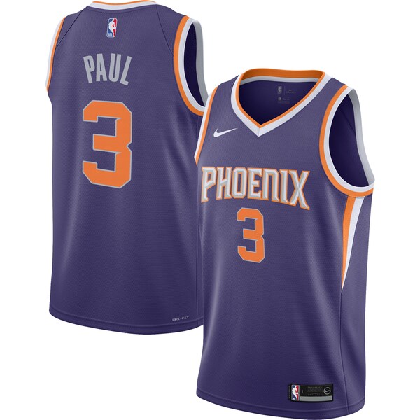 Chris Paul Phoenix Suns Nike Youth Swingman Jersey - Icon Edition - Purple/White - Image 2