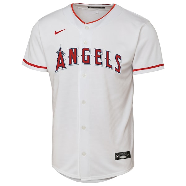 Los Angeles Angels Nike Youth Home Replica Jersey - White - Image 3