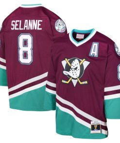 Teemu Selanne Anaheim Ducks Youth 1996 Blue Line Player Jersey - Maroon