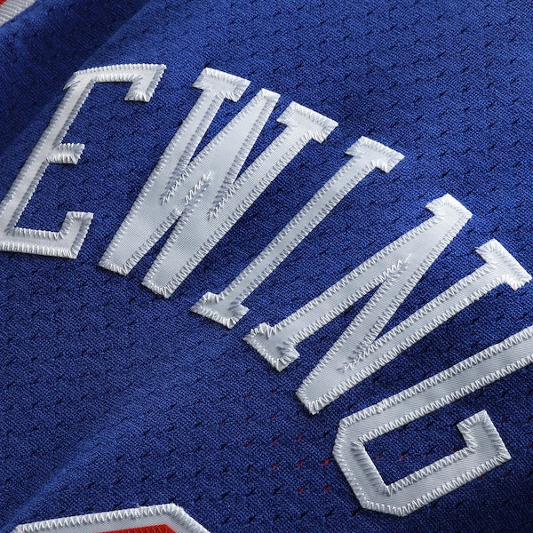 Patrick Ewing New York Knicks 1991/92 Hardwood Classics Swingman Jersey - Blue - Image 4