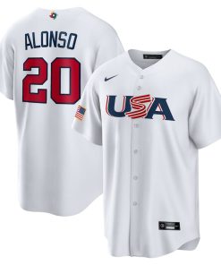 Pete Alonso USA Baseball Nike 2023 World Baseball Classic Replica Player Jersey - White