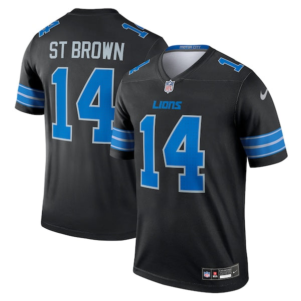 Amon-Ra St. Brown Detroit Lions Nike Legend Jersey - Black - Image 2