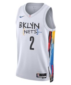 Alternative view of Cameron Johnson Brooklyn Nets Nike City Edition Swingman Jersey - White