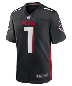 Alternative view of Darnell Mooney Atlanta Falcons Nike Team Game Jersey -  Black