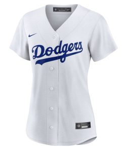 Alternative view of Los Angeles Dodgers Nike Women's #1 Bride Home Replica Jersey - White