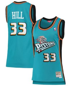 Grant Hill Detroit Pistons Women's 1998/99 Hardwood Classics Swingman Jersey - Teal