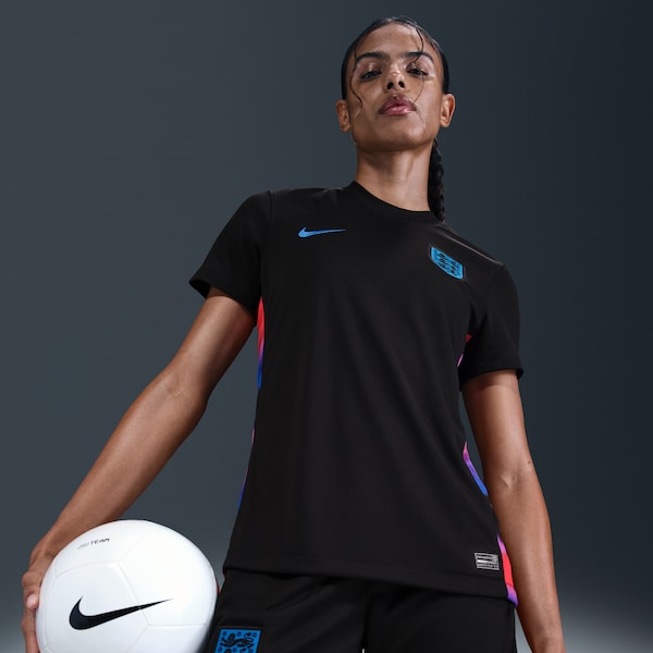 England National Team Nike Women's 2025/26 Away Replica Jersey - Black - Image 5