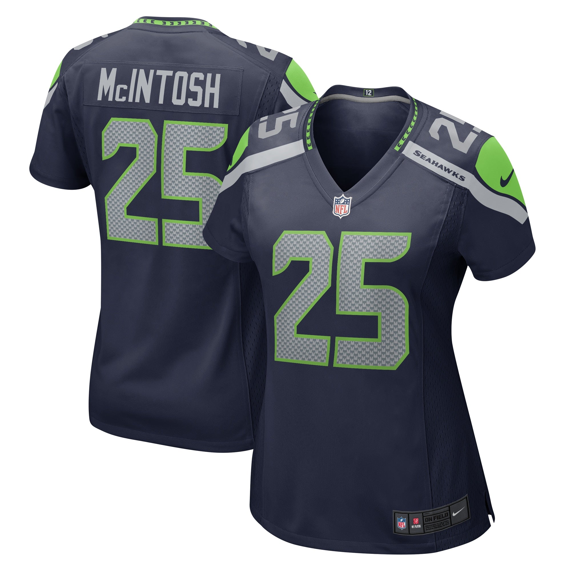 Kenny McIntosh Seattle Seahawks Nike Women's Team Game Jersey - College Navy/Navy - Image 4