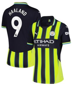 Alternative view of Erling Haaland Manchester City Puma Women's 2024/25 Away Replica Player Jersey - Navy