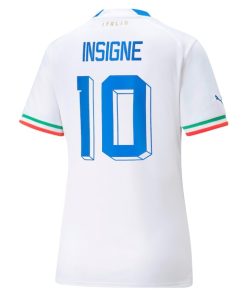 Alternative view of Lorenzo Insigne Italy National Team Puma Women's 2022/23 Away Replica Player Jersey - White