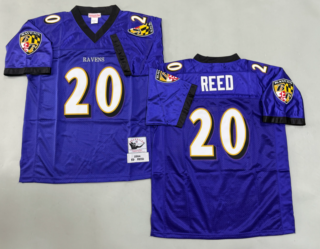 Ed Reed Baltimore Ravens Authentic Throwback Retired Player Jersey