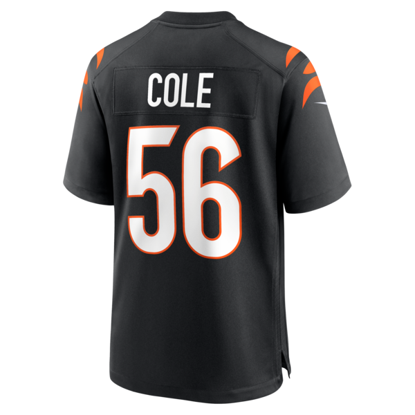 Myles Cole Cincinnati Bengals Nike Team Game Jersey - Black - Image 3