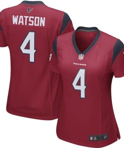 Alternative view of Deshaun Watson Houston Texans Nike Women's Player Game Jersey - Red/Navy/White