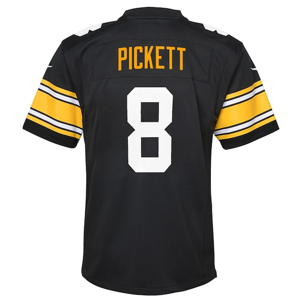 Kenny Pickett Pittsburgh Steelers Nike Youth Game Jersey - Black/White - Image 4