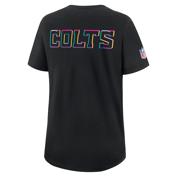 Indianapolis Colts Nike Women's 2025 NFL Crucial Catch Tri-Blend Dri-FIT T-Shirt - Black - Image 3