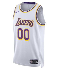 Alternative view of Los Angeles Lakers Nike Unisex Swingman Custom Jersey White - Association Edition