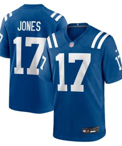 Alternative view of Daniel Jones Indianapolis Colts Nike Game Jersey -  White/Royal
