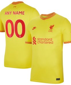 Liverpool Nike 2021/22 Third Breathe Stadium Custom Jersey - Yellow