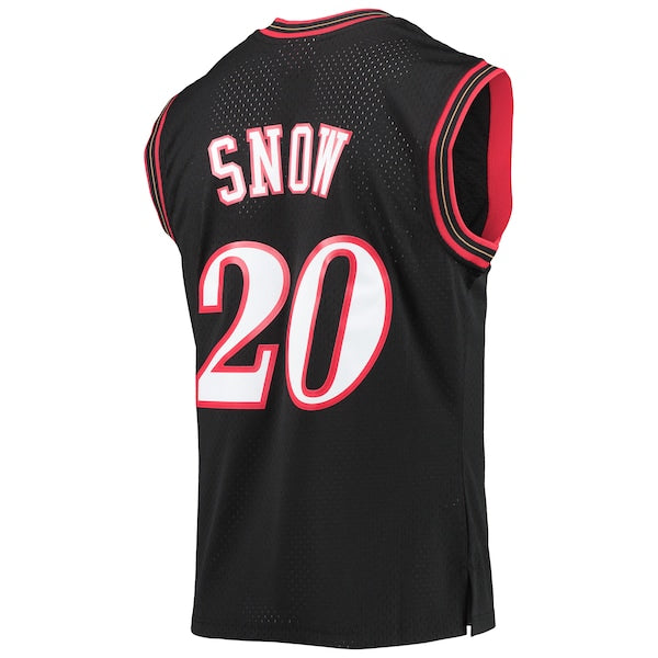 Eric Snow Philadelphia 76ers 2000/01 Hardwood Classics Swingman Jersey - Black - Image 3