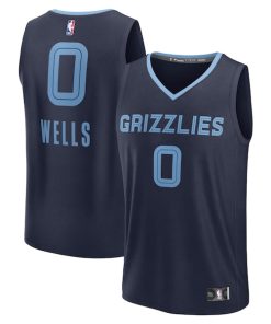 Jaylen Wells Memphis Grizzlies  Fast Break Replica Player Jersey - Icon Edition - Navy