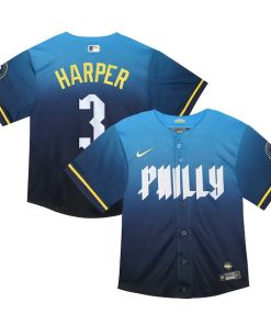 Bryce Harper Philadelphia Phillies Nike Toddler 2024 City Connect Limited Player Jersey - Blue
