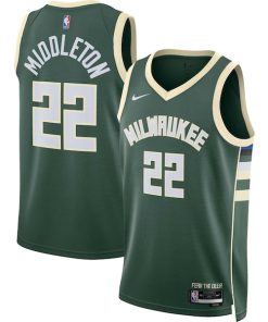 Khris Middleton Milwaukee Bucks Nike Unisex Swingman Jersey - Icon Edition - Hunter Green