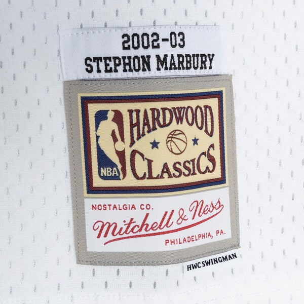 Stephon Marbury Phoenix Suns 2001/02 Hardwood Classics Swingman Jersey - White - Image 5