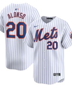 Alternative view of Pete Alonso New York Mets Nike Home Limited Player Jersey - White/Gray