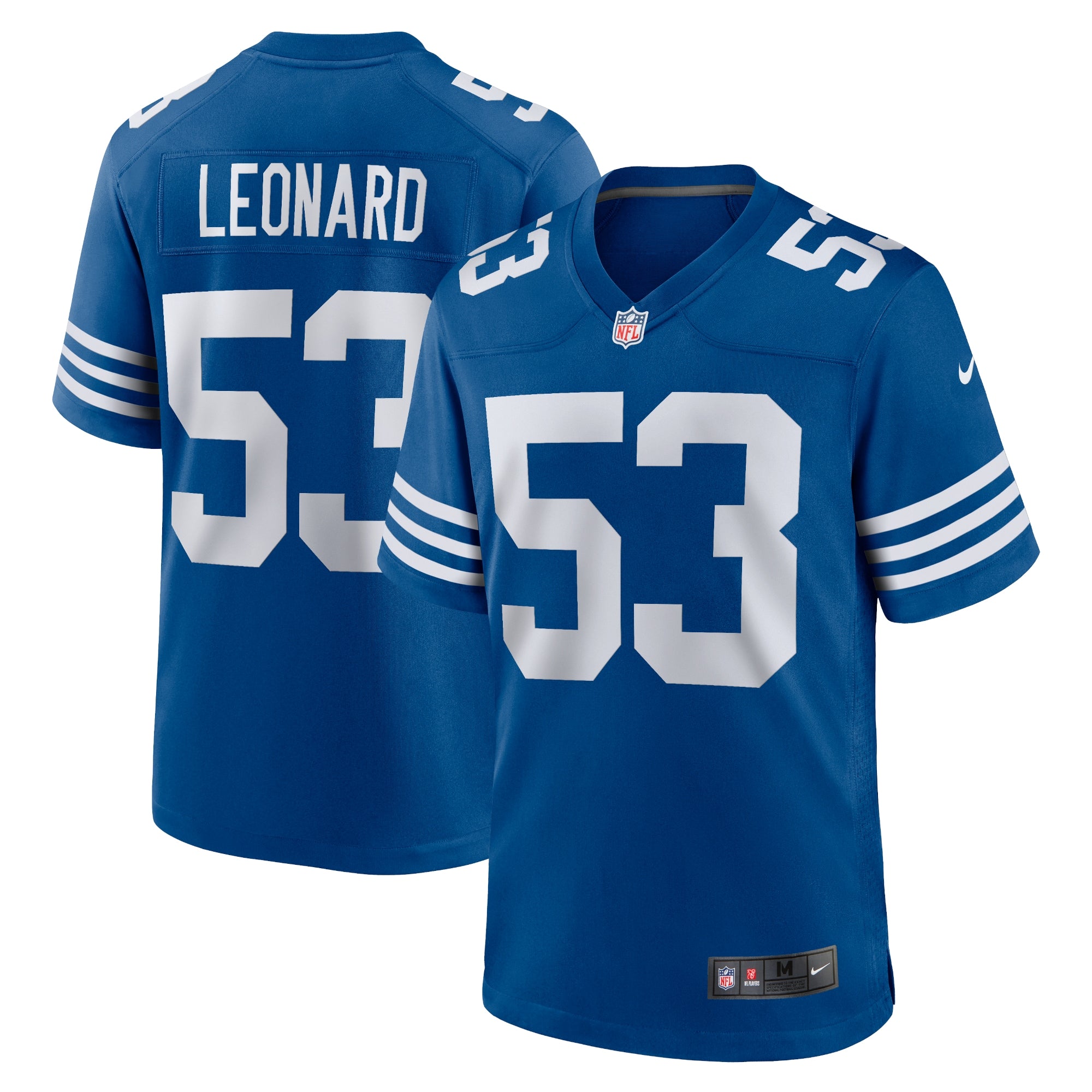 Shaquille Leonard Indianapolis Colts Nike Game Player Jersey - White/Royal - Image 6