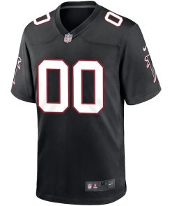 Alternative view of Atlanta Falcons Nike Throwback Custom Game Jersey - Black