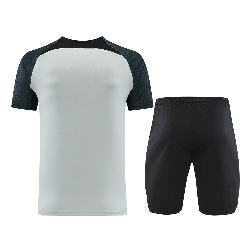 Nike Short Sleeve Training Jersey Set-ND07- White/Grey - Image 2