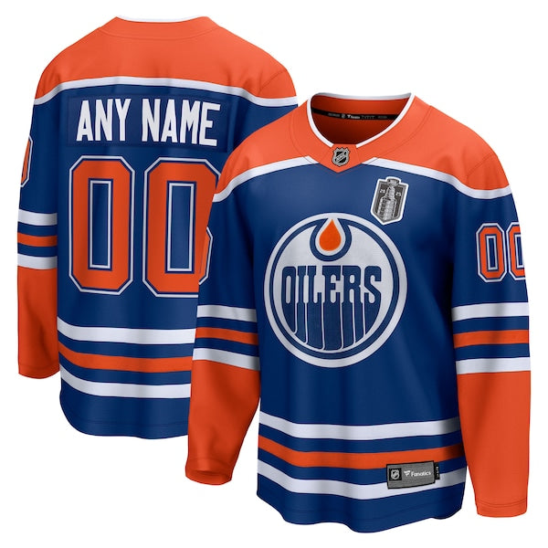 Edmonton Oilers 2025 Stanley Cup Final Home Breakaway Custom Jersey - Royal