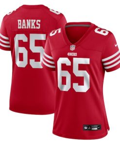 Alternative view of Aaron Banks San Francisco 49ers Nike Women's  Game Jersey -  Scarlet