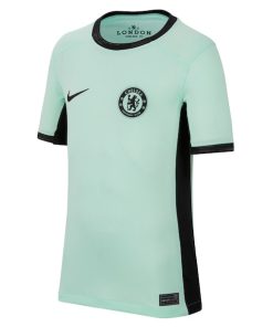 Alternative view of Chelsea Nike Youth 2023/24 Third Stadium Replica Custom Jersey - Mint