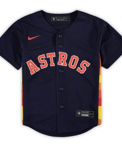 Alternative view of Alex Bregman Houston Astros Nike Preschool Alternate Replica Player Jersey - Navy