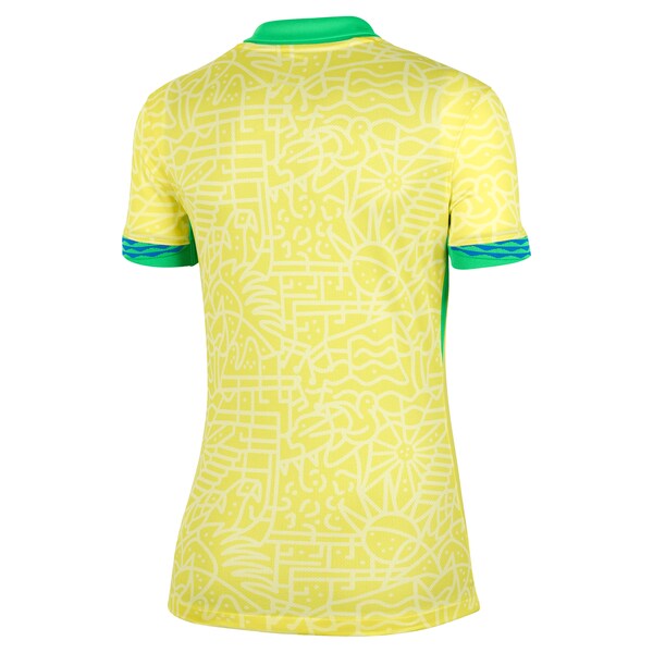 Brazil National Team Nike Women's 2024 Home Stadium Replica Jersey?ยจC Yellow - Image 3